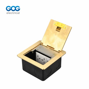 OPEN TYPE floor socket K120-E STAINLESS STEEL / BRASS