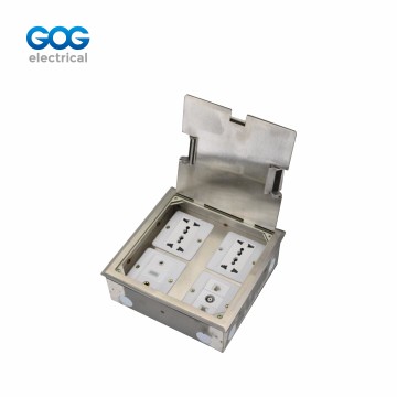 OPEN TYPE floor socket K210-E STAINLESS STEEL