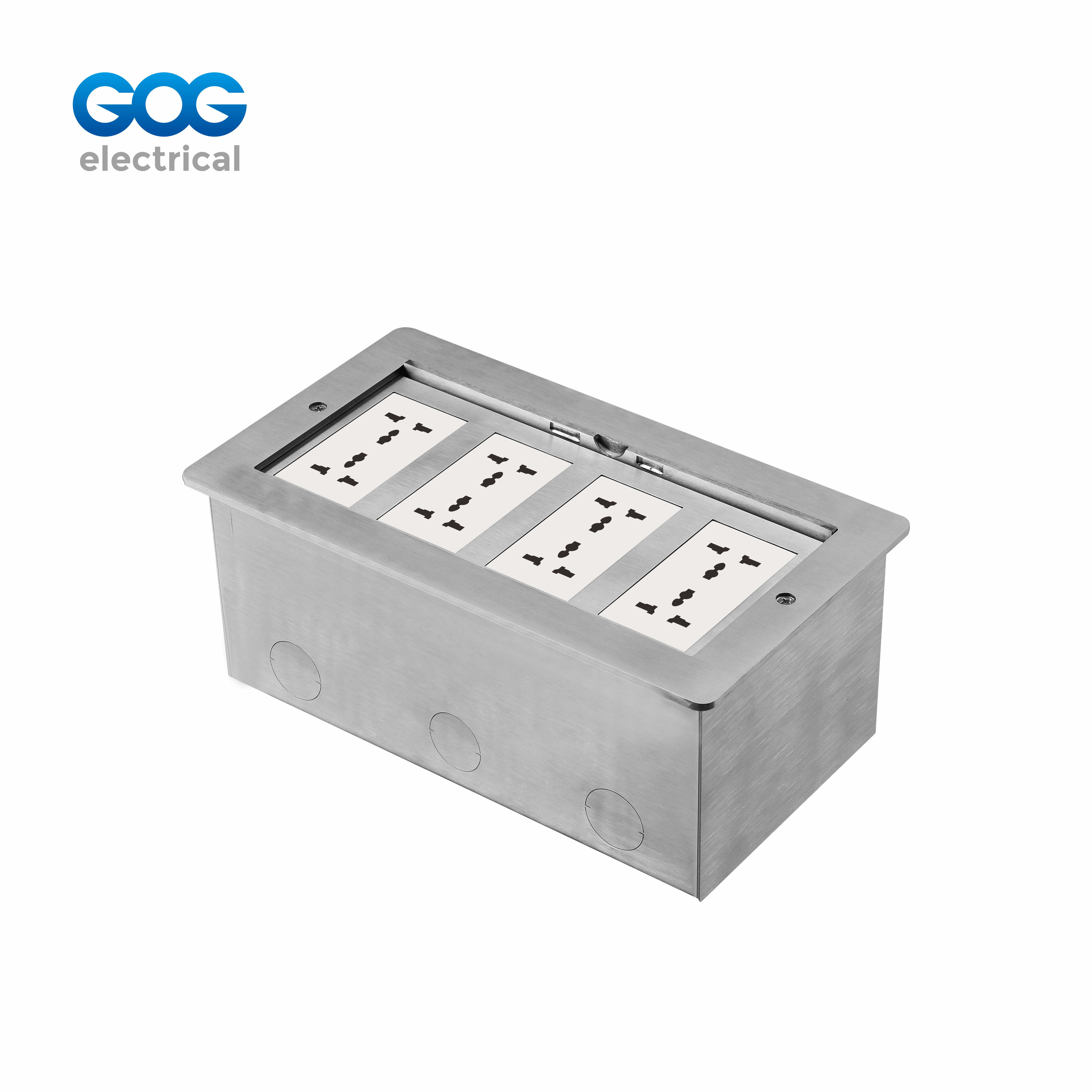 OPEN TYPE floor socket K235 STAINLESS STEEL
