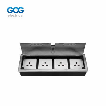 OPEN TYPE floor socket K420-E STAINLESS STEEL