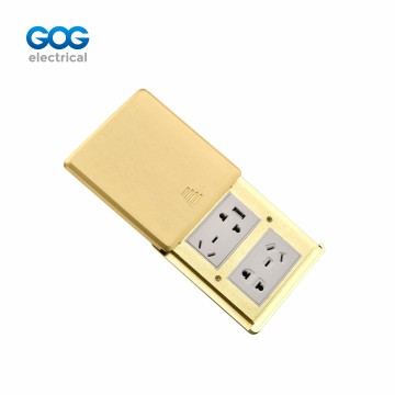 PUSH SLIDE TYPE floor socket T82-E brass