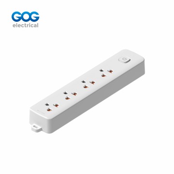 GOG extension socket 4way Thai standard socket with master switch TAS-104 fire-retardant PP