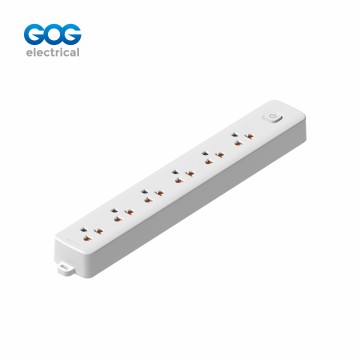 GOG extension socket 6way Thai standard socket with master switch TAS-106 fire-retardant PP