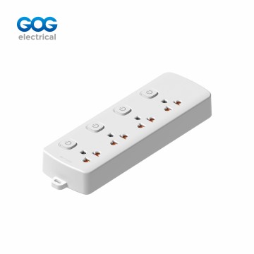 GOG extension socket 4way Thai standard socket with individual switch TAS-404 fire-retardant PP
