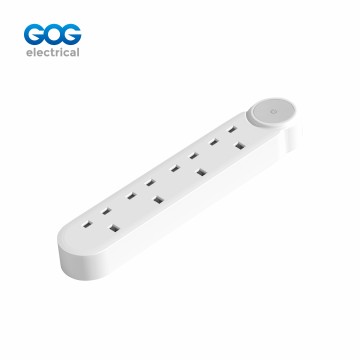 GOG extension socket 4way British standard socket with master switch YS-1K4B fire-retardant PP