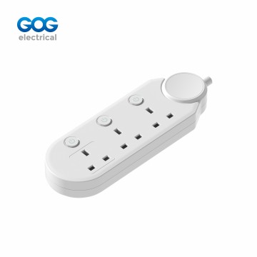 GOG extension socket 3way british standard socket with individual switch YS-3K3B fire-retardant PP