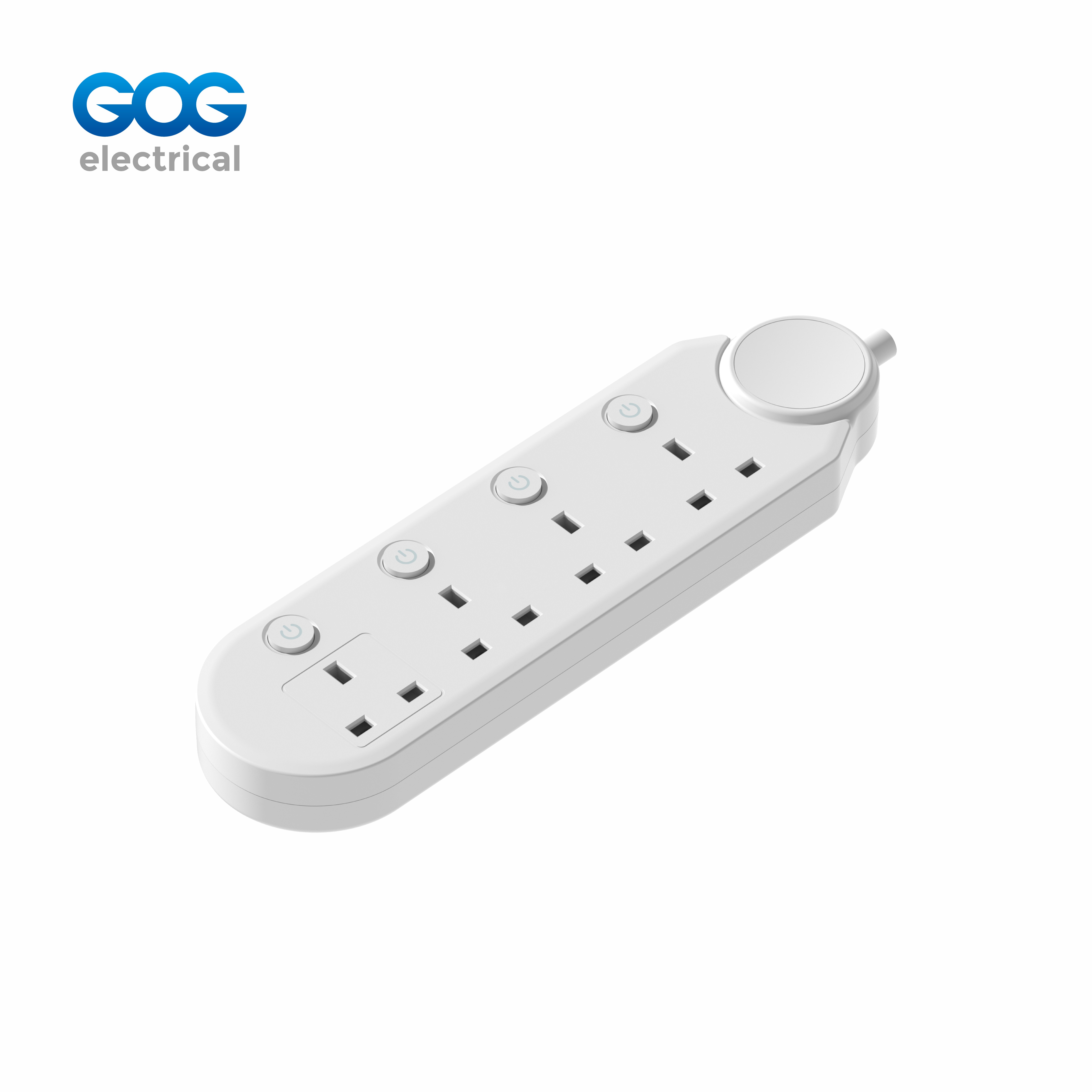 GOG extension socket 4way British standard socket with individual switch YS-4K4B fire-retardant PP