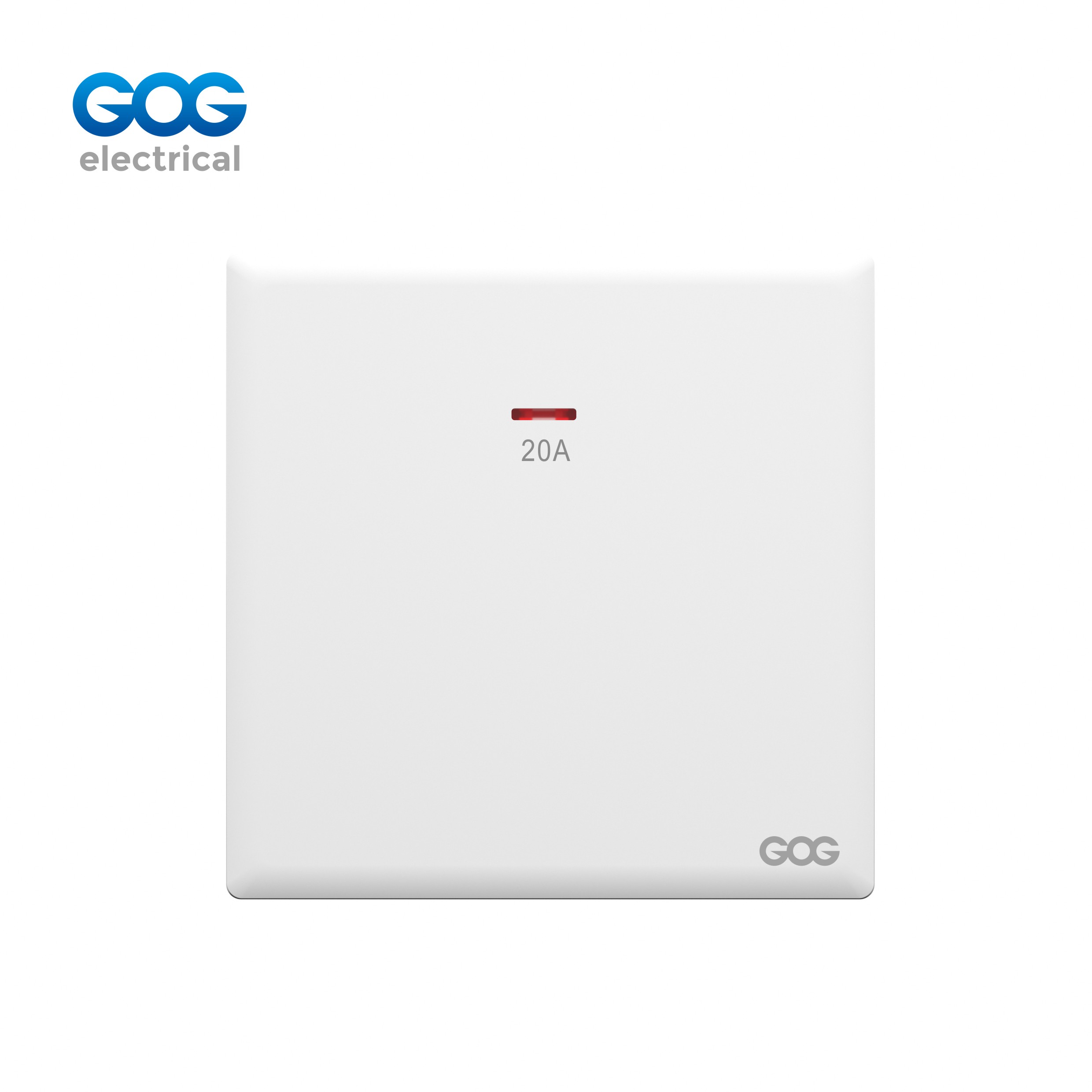 R12 Ultra-thin skin feel GOG PC wall switch 20A double pole with ne...