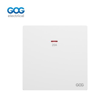 R13 Ultra-thin skin feel GOG PC wall switch 20A double pole with ne...