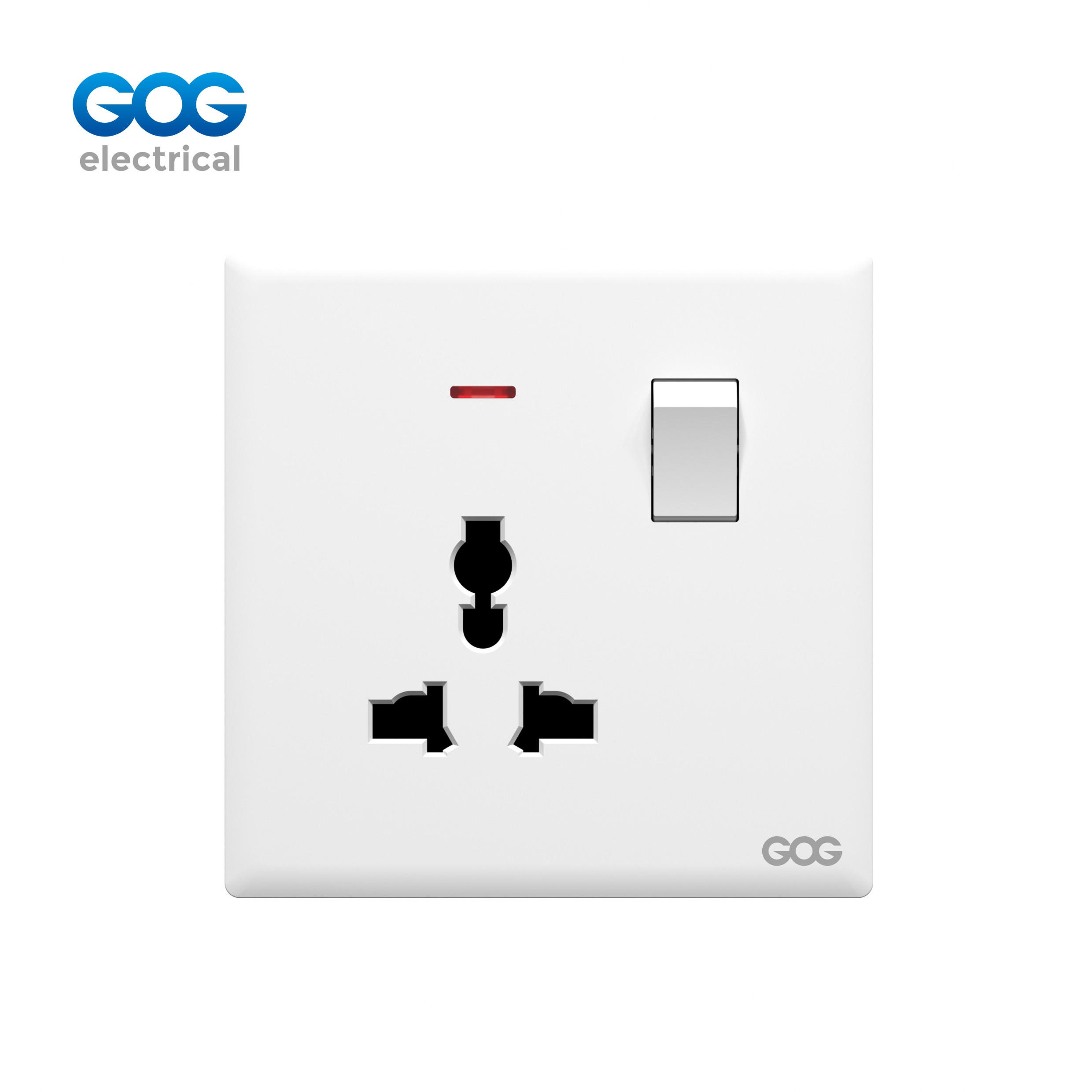 R12 Ultra-thin skin feel GOG PC wall switched socket 1 gang MF with...