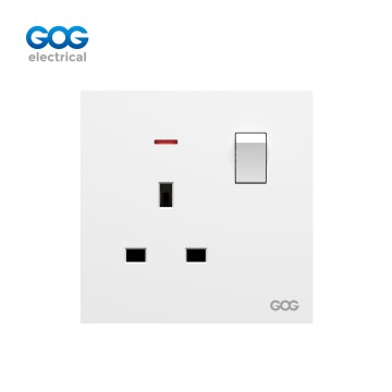 R10 Ultra-thin skin feel GOG PC wall switched socket 13A 1 gang wit...