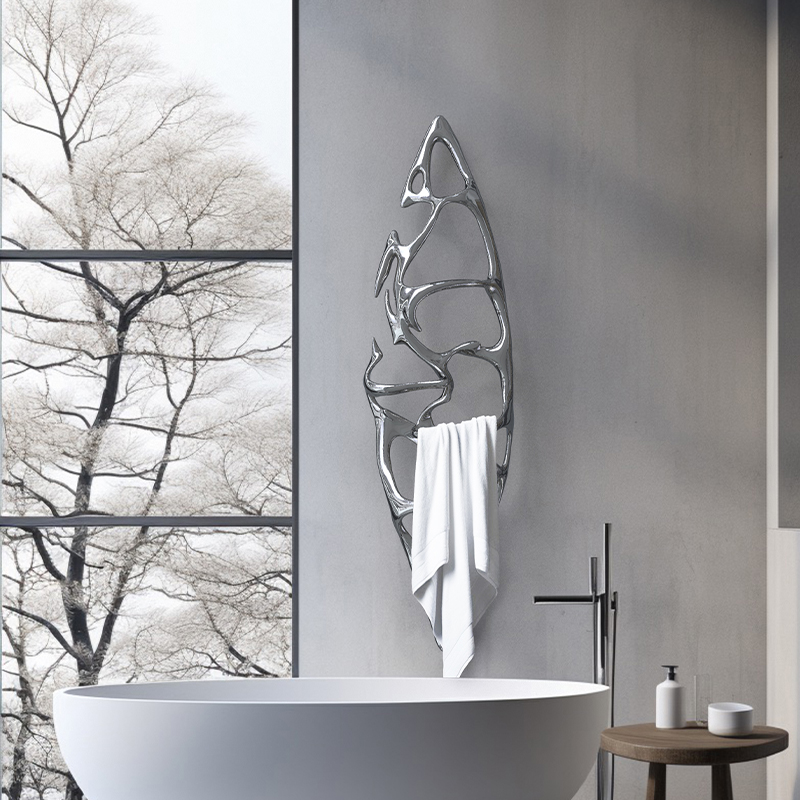 P&Bhusri sculpture heated towel rack boat of sage