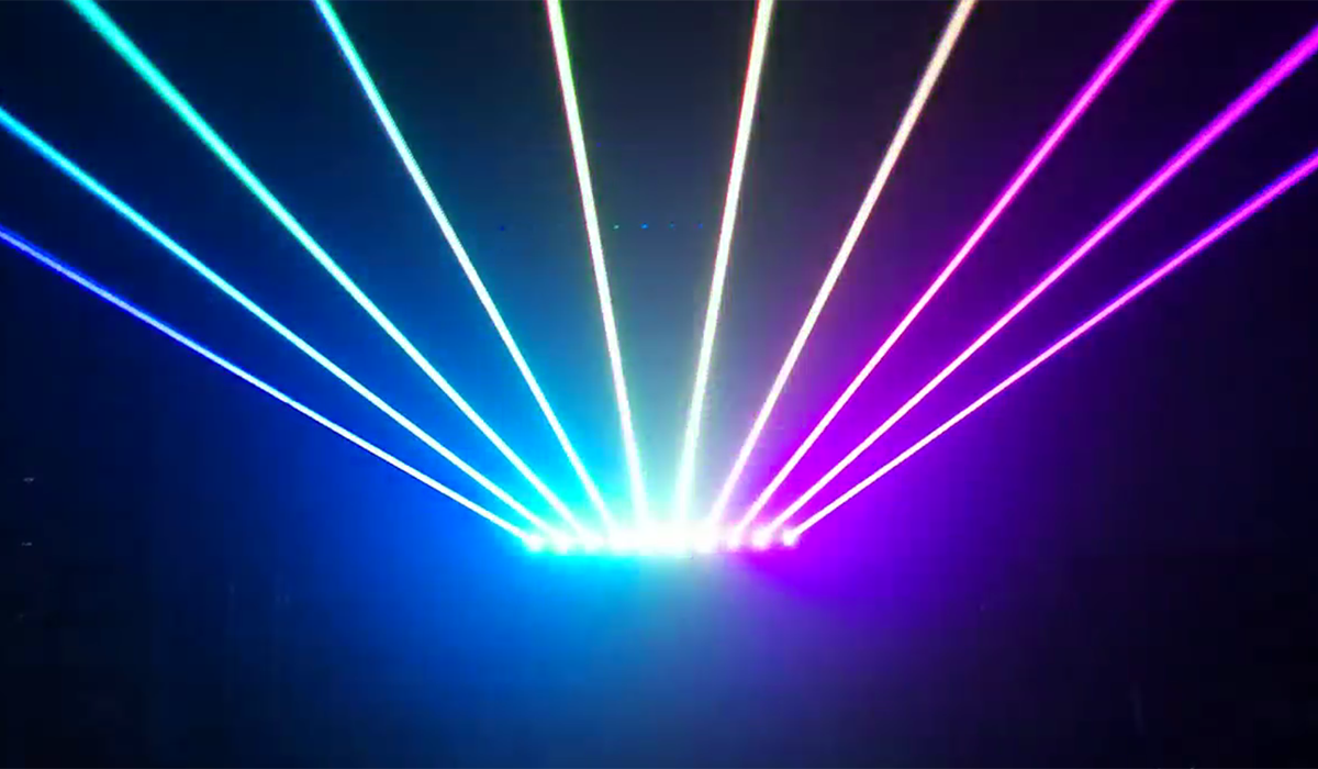 10 Eyes RGB Laser Beam bar with static beams (4)75m