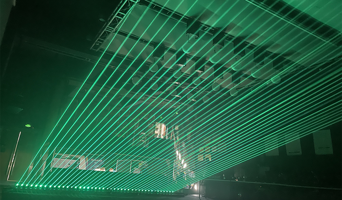 Red laser beam bar with static beams (4)p40