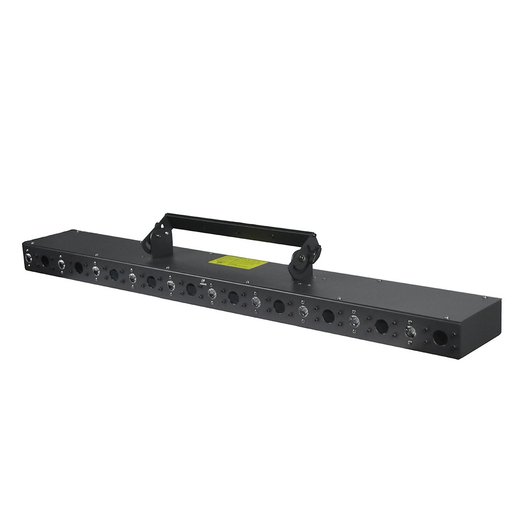 Red laser beam bar with Golden LEDS (1)