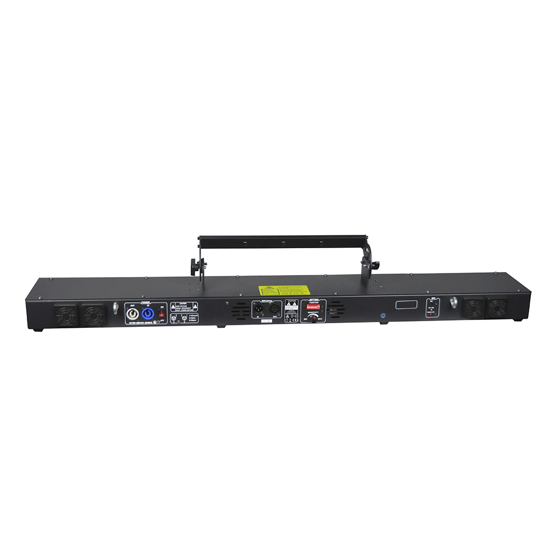 Red laser beam bar with Golden LEDS (2)