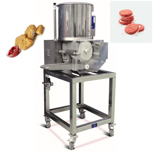 Automatic Chicken Meat Nugget Making Machinery Veggie Burgers Machine