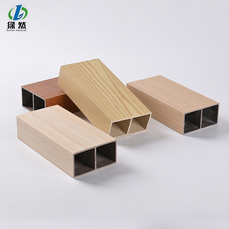 WPC composite Louver wood plastic TIMBER TUBE Baffle Ceiling Partition Architectural WPC Exterior Wpc Timber Tubes