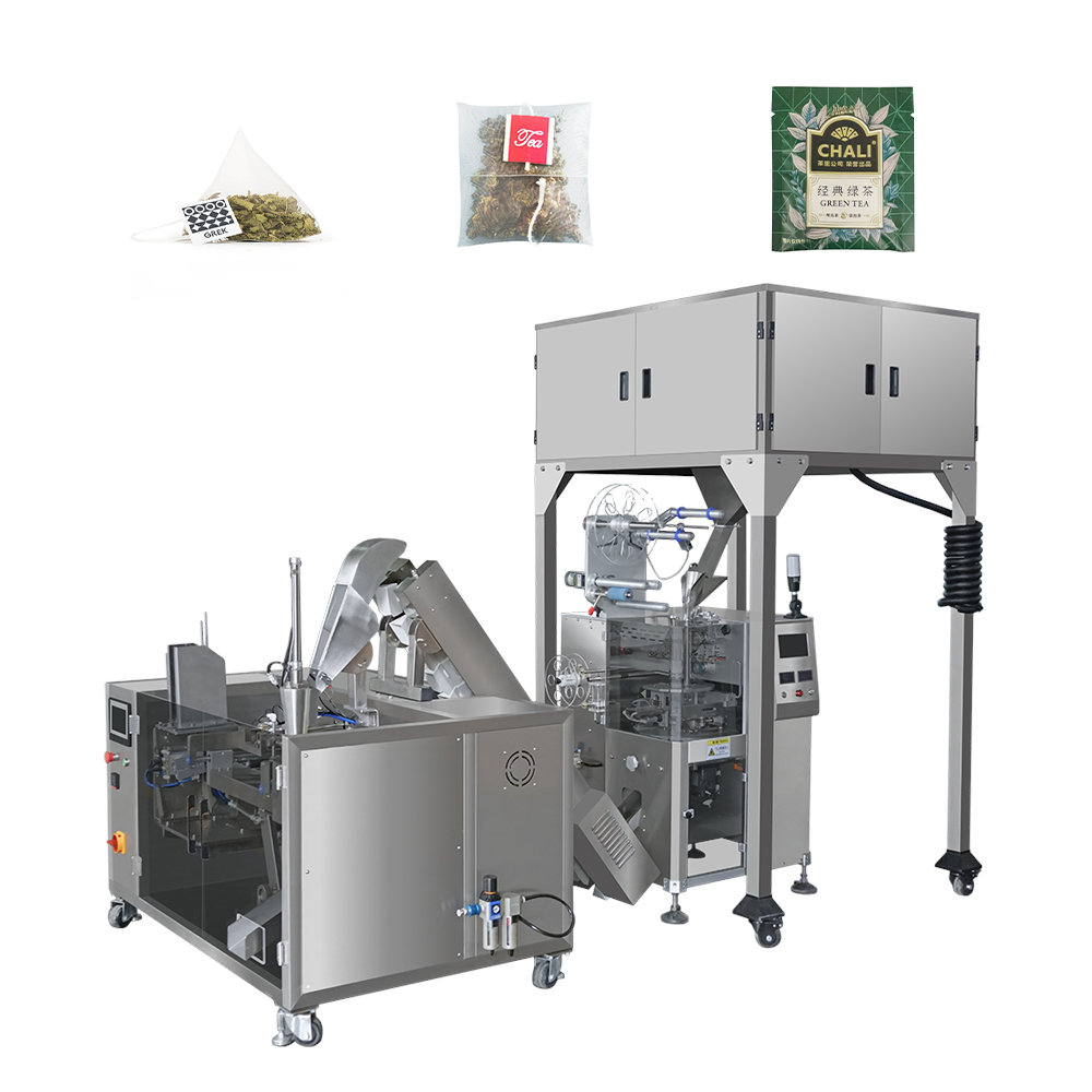 Pyramid tea bag filling and sealing machin...