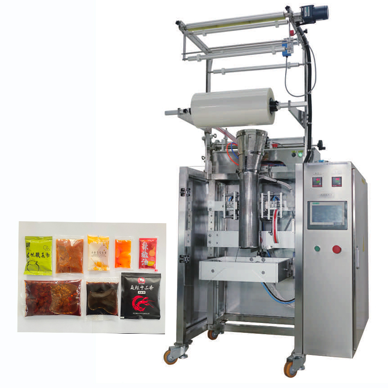 How does automated sauce packaging machinery work?