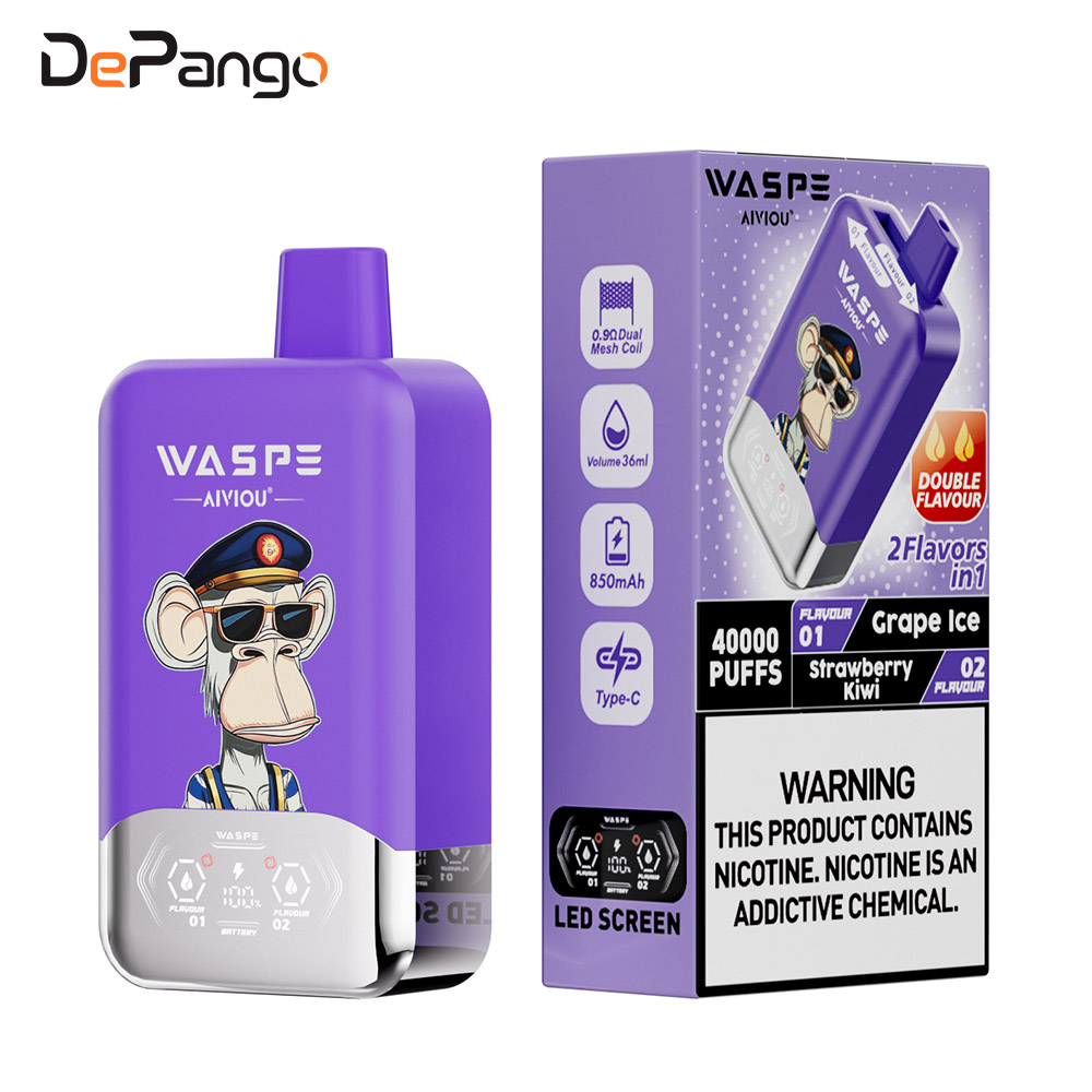 WASPE Aiviou 40000 Puffs Double Flavor LED Display Disposable Vape