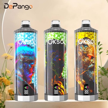 OKSO Shisha Hookah Mega 50 000 bouffées Vape jetable Débit d'air réglable