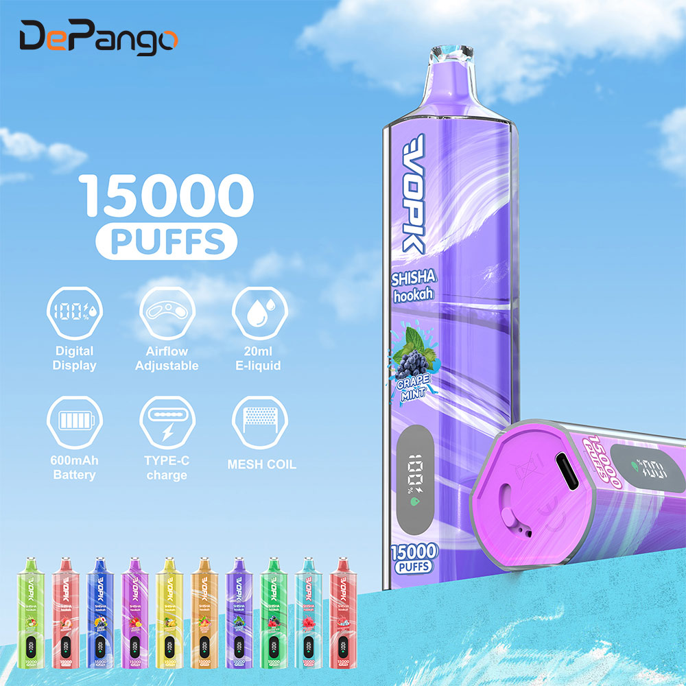 VOPK Shisha Hookah 15K Puffs DTL Penna per svapo usa e getta