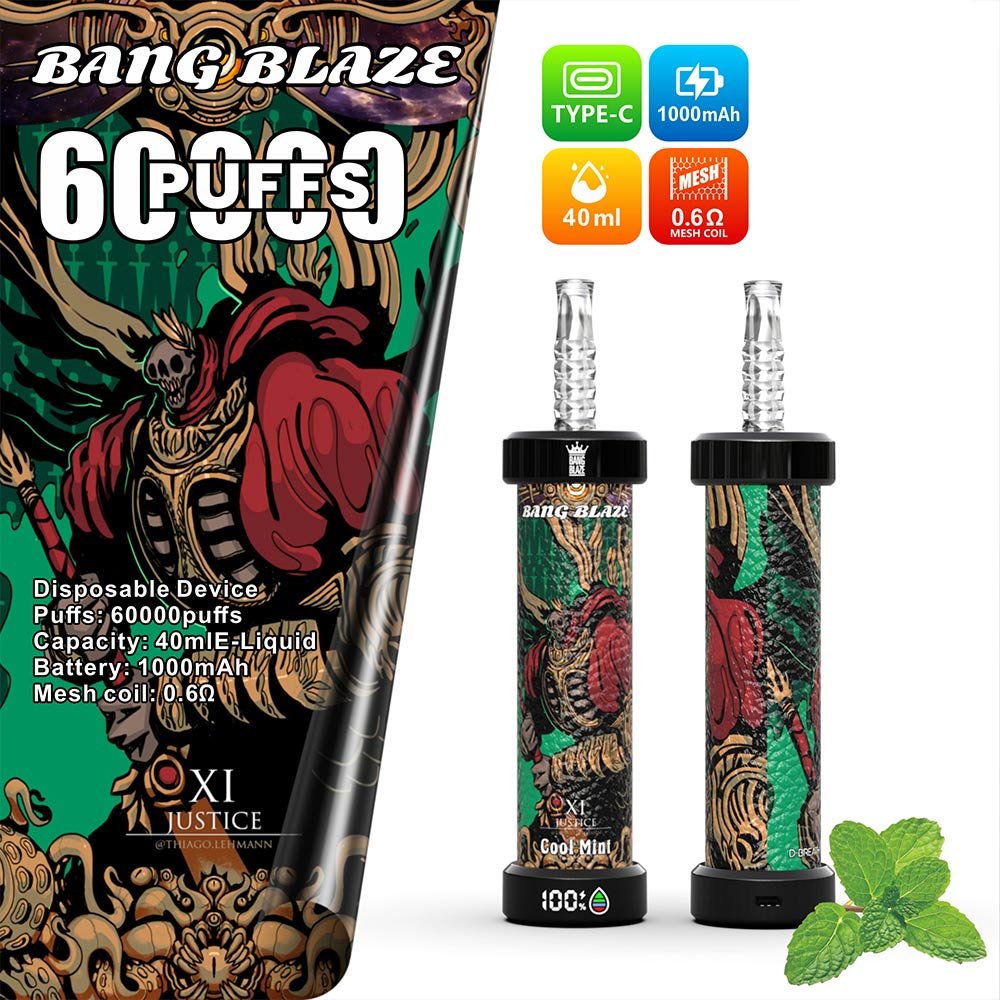 Bang Blaze 60 000 bouffées DTL Vape, cigarette électronique jetable rechargeable
