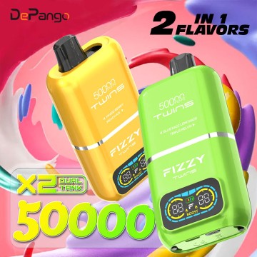 Fizzy Twins 50000 Puffs Double Flavor Disposable Vape Adjustable Airflow