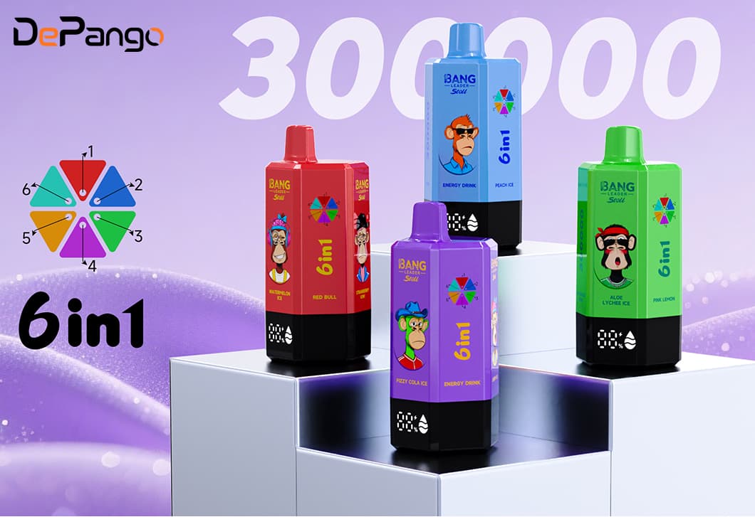 カスタムバンリーダーストール30万パフ6in1フレーバー使い捨てベイプ