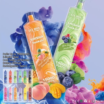 15000 Puff Shisha Hookah Rechargeable Disposable Vape