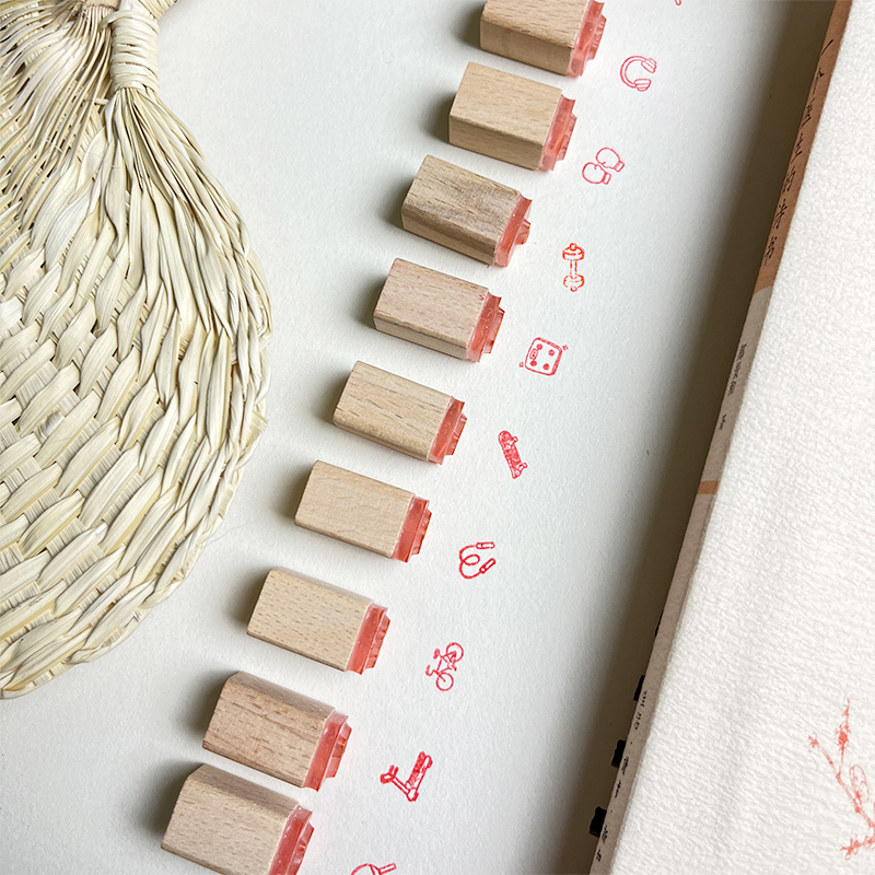 Custom Mini Graphics Fun Wooden Handle Sta...