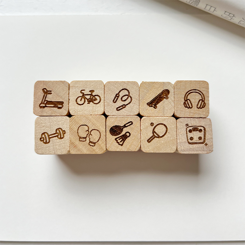 Custom Mini Graphics Fun Wooden Handle Sta...