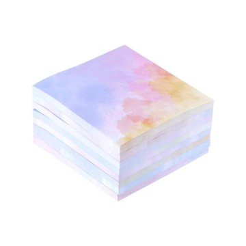8*8CM 100Sheets Writing Paper Notepad Message Memo Sticky Note Colorful StarrySky Colour Sticky Note Paper Ins Style