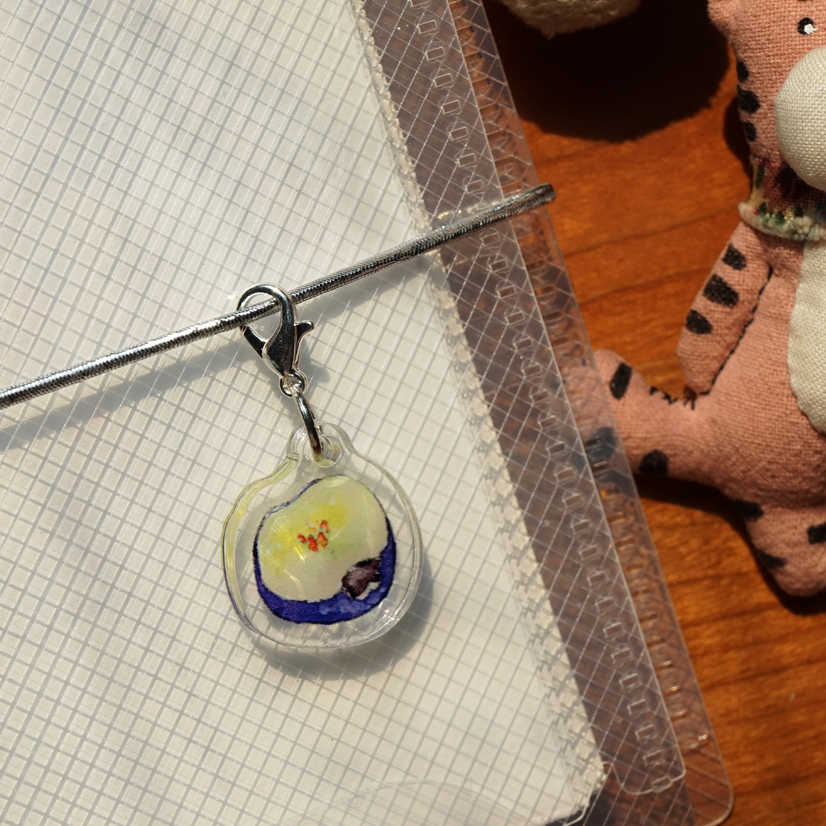 Small Animal Flower Fruit Acrylic Hanging Hand Book Earphone Bag Keychains