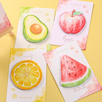 Personalized Stationery Frurit Pattern Printing Paper Notepads With Backer