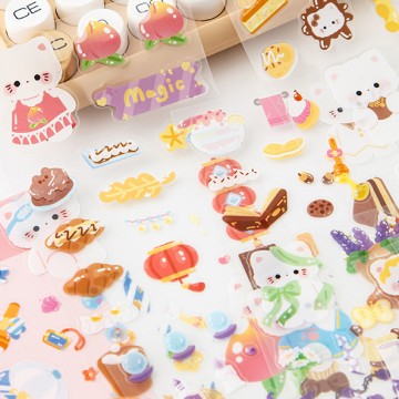 Autocolante transparente impermeabile personalizate, etichete transparente, foi de autocolante estetice