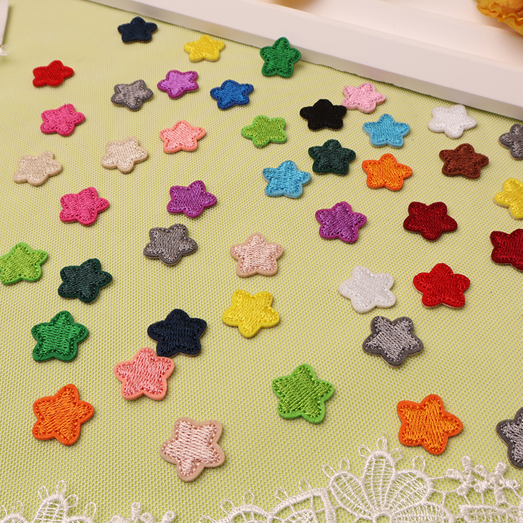 Colorful Star Patterns Self-Adhesive Embroidered Patches Personal