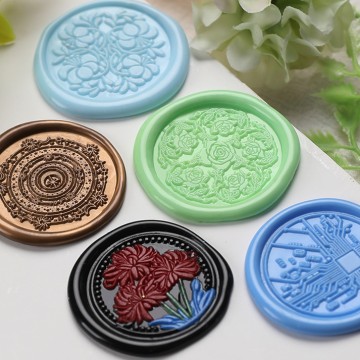 Low Moq Custom Brass Wax Stamp Set Self Ad...