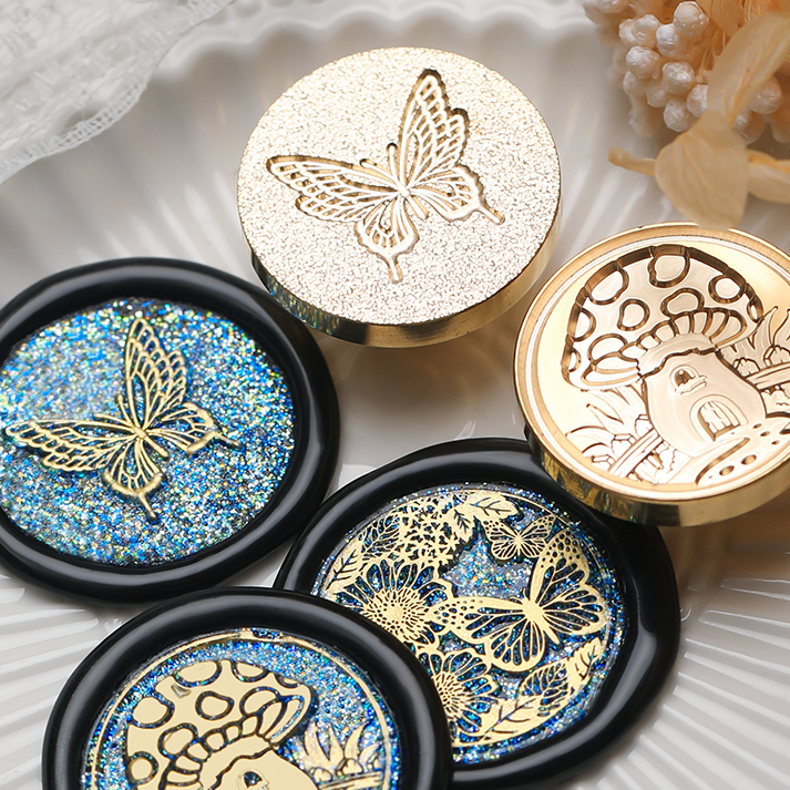 Low Moq Custom Brass Wax Stamp Set Self Ad...
