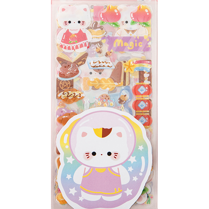 Custom Waterproof Clear Stickers Transparent Lable Aesthetic Stickers Sheets