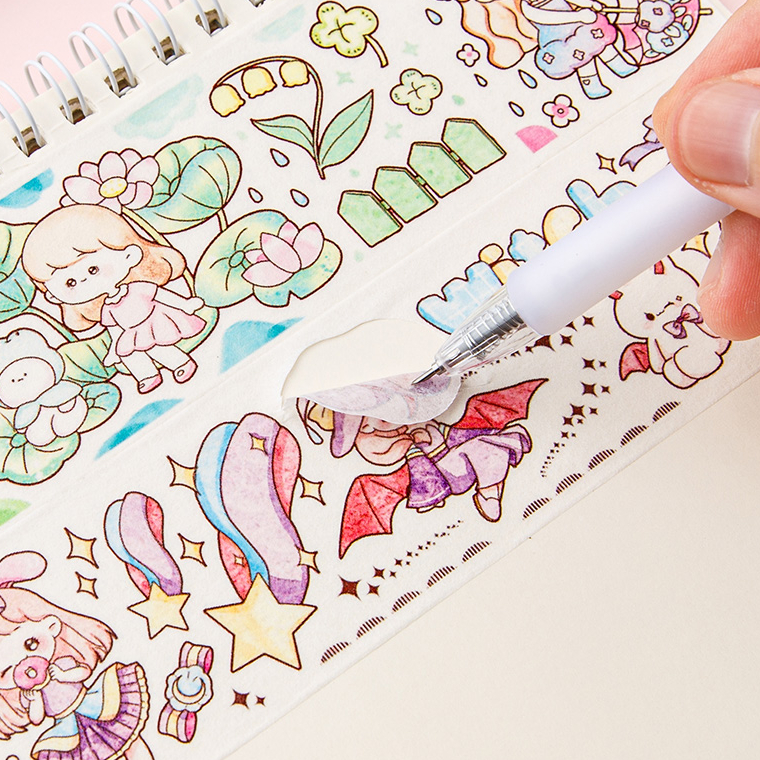 Custom Cartoon Design Spiral Stickers book For Planner Decorative