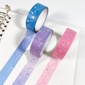 Hot Sales Custom Design Foil Printing Colorful Decoration Washi Tape 