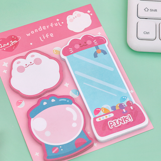Custom High Quality Adhesive Notepads Sticky Notes with Adhesive board back for Planners Journals Sticky Notes