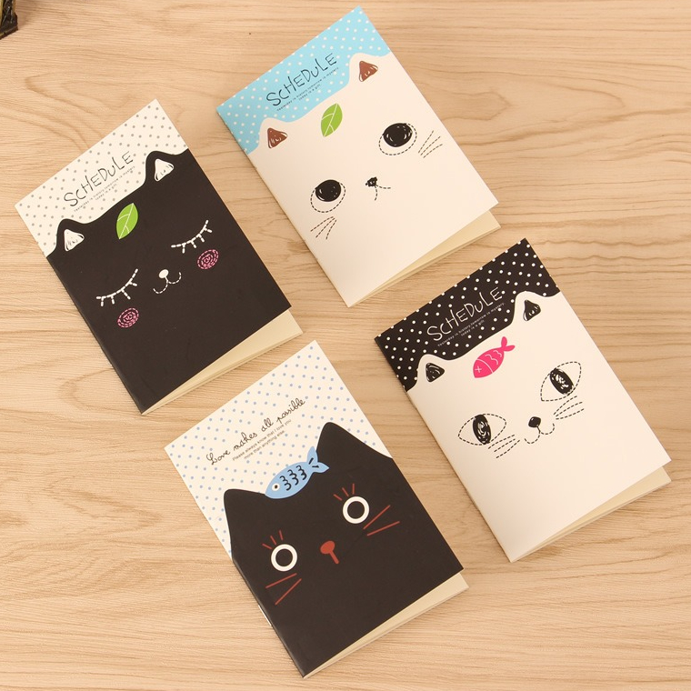 Custom Stationery  Cartoon Cover Waterproof Saddle Binding Sticker Book