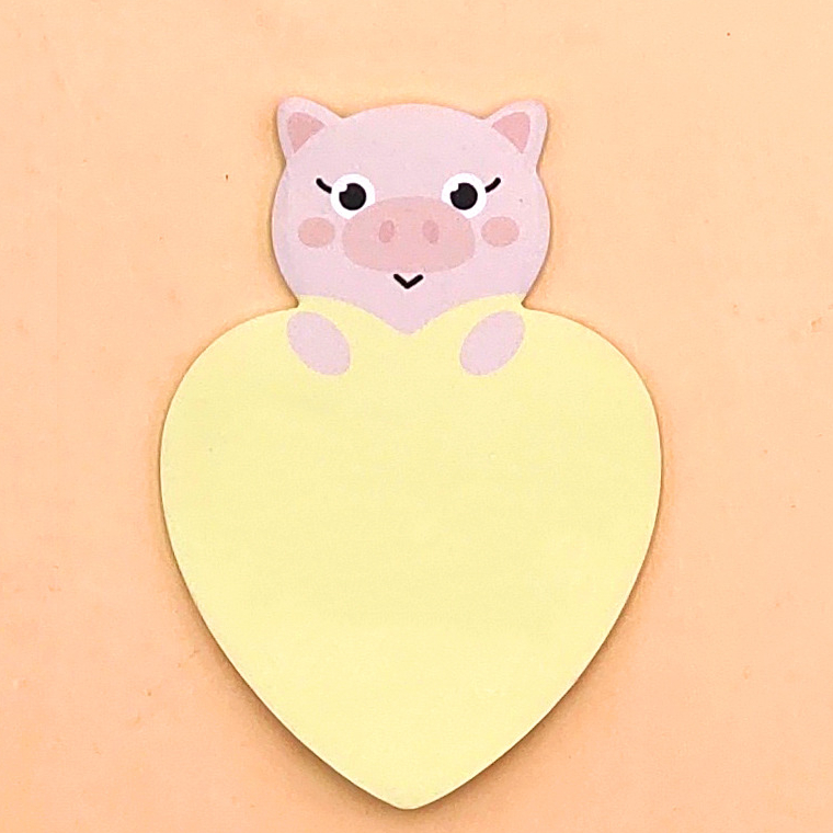 Custom Cute Shape Design Memo Pad High Quality Sticky Notepads