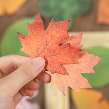 Vintage Simulation Leaves Post It Notes Custom Shape Sticky Note Set