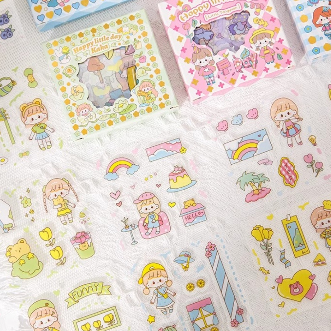 Lovely Waterproof Custom Transparent Stickers Clear Sticker Sheet