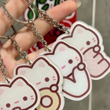 Hot Sale English Letter Words Keychain Accessories Acrylic Key Chain Custom Design