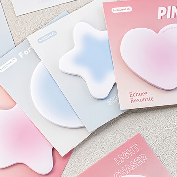 Personalized Design Sticky Notepads Gradient Color Custom Shape Sticky Notes